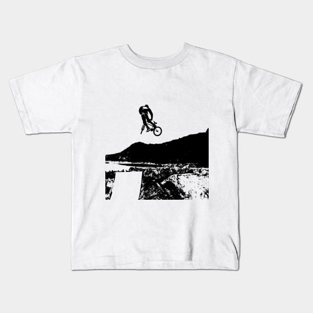 bmx dirt Kids T-Shirt by rickylabellevie